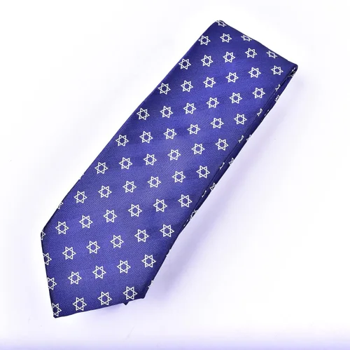 Vista 7 de Maker V Corbata de estrella de David, corbatas Bar Mitzvah, corbata de Janucá, corbatas de Hannukah, regalo judío para hombres