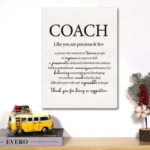 Vista 4 de Lienzo inspirador para pared, lienzo de agradecimiento al entrenador, pintura de agradecimiento para el entrenador, decoración de pared en casa