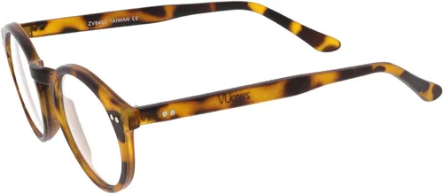 Vista 3 de zeroUV Retro Keyhole Nose Bridge Clear Lens P3 Round Glasses 46mm
