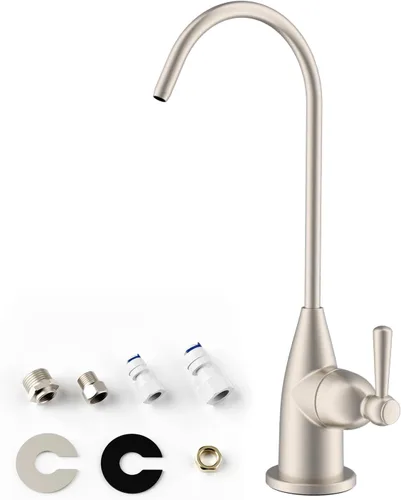 Vista 10 de Hibbent Grifo de Agua Potable para Barra y Fregadero de Cocina, Grifo de Ósmosis Inversa RO de Acero Inoxidable para Sistema de Filtración Bajo