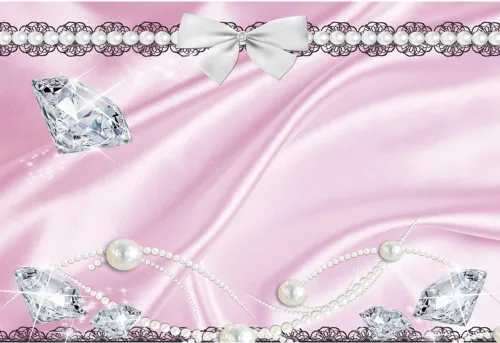 Vista 4 de Leyiyi Fondo de fotografía de joyería de lujo de 5 x 3 pies con diamantes brillantes para collar, adornos, cinta, moda, dama, telón de fondo