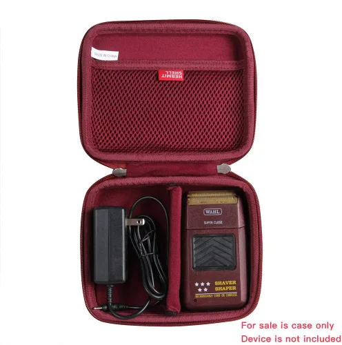 Vista 2 de Hermitshell Estuche rígido de viaje para afeitadora Wahl Professional 5 Star Series WA8061-100 (granate)