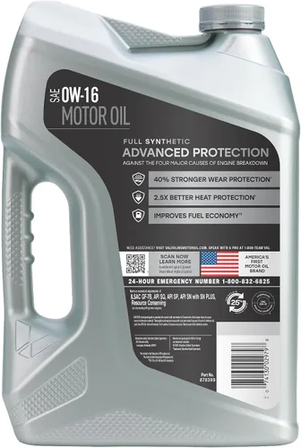 Vista 130 de Valvoline SynPower Full aceite sintético para motor, 1 Cuarto de galón, Ambar