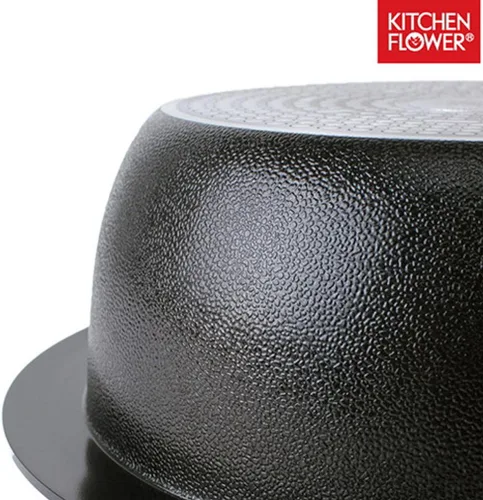 Vista 5 de Hansang IH Caldero de cerámica de inducción coreano tradicional olla para cocinar todas las fuentes de calor (18CM 2L)