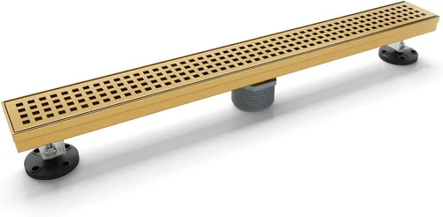 Vista 9 de Desagüe lineal de ducha de 12 pulgadas con rejilla extraíble, desagüe de ducha negro mate con accesorios, certificado CUPC rectángulo de drenaje