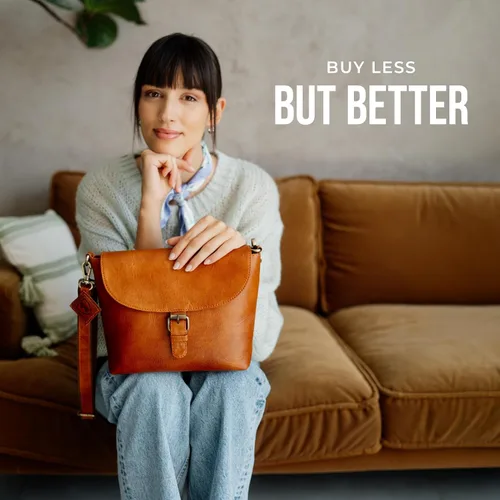 Vista 9 de BERLINER BAGS Bolso bandolera de cuero genuino vintage Catalina, bolso bandolera pequeño para mujer
