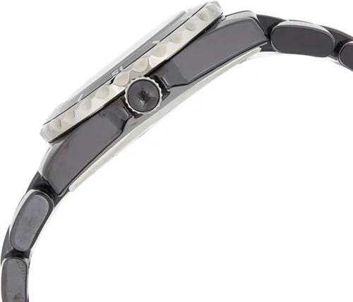Vista 3 de Akribos XXIV Reloj de pulsera multifunción de cerámica AK544BK para mujer, Negro -, Movimiento de cuarzo