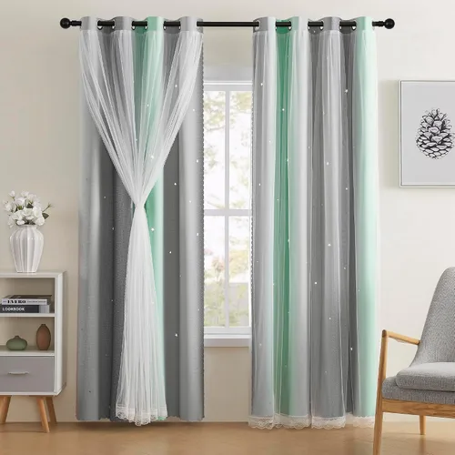 Vista 61 de XiDi - Cortinas para decoración de dormitorio Beige34/54/1