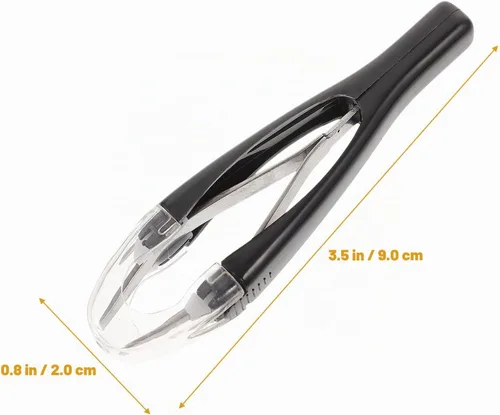 Vista 5 de Uonlytech - Pinzas automáticas para cejas, pinzas retráctiles para cabello facial de mujer, desplumador profesional para cejas con diseño elástico