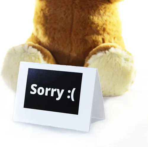 Vista 4 de Lindo regalo para ella y él - The I'm Sorry Teddies - Vergonzado adorable juguete de peluche súper suave - Regalo único lindo de oso de peluche