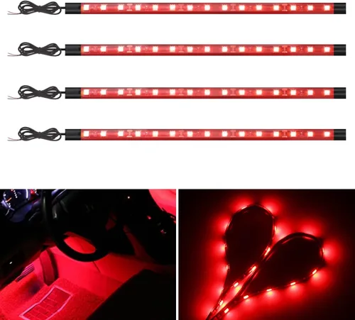 Vista 9 de YM E-Bright Tiras de luces LED ámbar/amarillas 5050 SMD impermeables para coches, luces de bajo para carritos de golf para motocicletas, barco