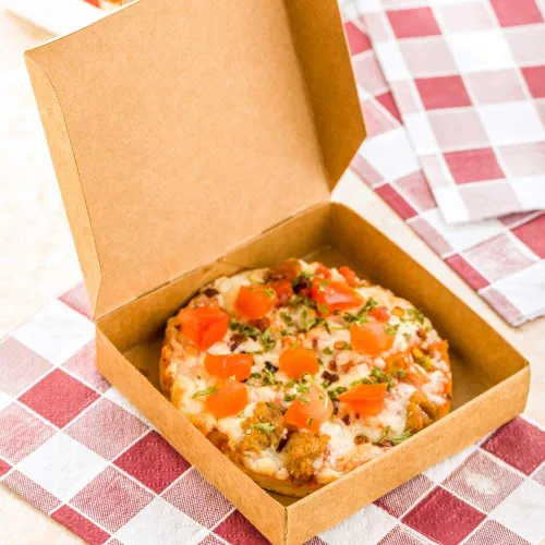 Vista 3 de Restaurantware - Mini caja de pizza de papel kraft, 3.5 pulgadas, 100