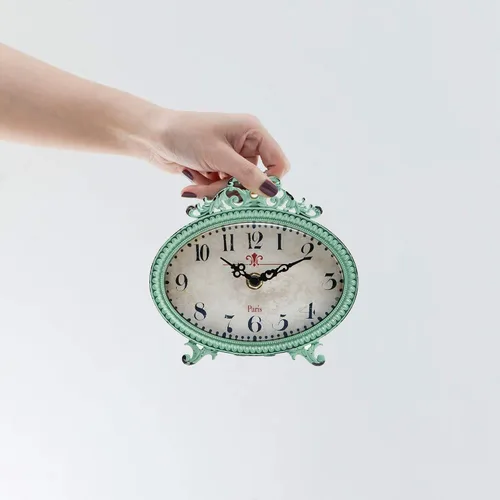 Vista 8 de NIKKY HOME Reloj de mesa estilo vintage