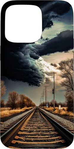 Vista 31 de Railroad Train Tracks Storm - Carcasa para iPhone 17
