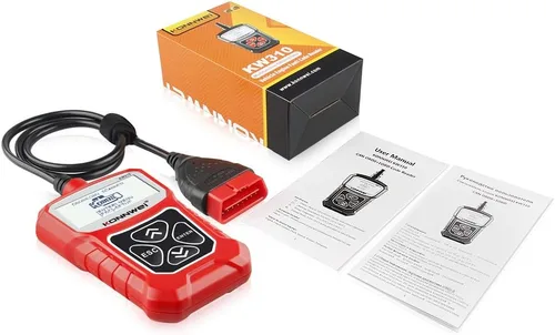 Vista 7 de KONNWEI Escáner OBD2 KW310 con funciones OBDII completas, 10 modos, lector de códigos de falla del motor automotriz, herramienta de escaneo