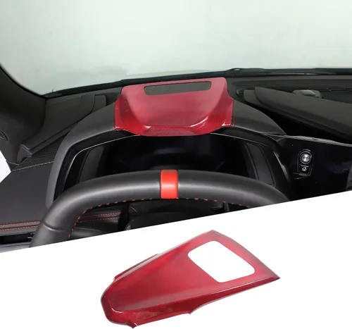 Vista 3 de Cubierta de fibra de carbono real para panel de instrumentos para Chevrolet Corvette C8 Stingray 2020-2025, marco de tablero superior de consola
