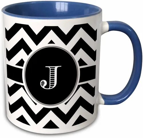 Vista 10 de 3dRose Taza, 15oz, Negro/Blanco