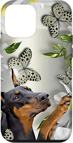 Vista 16 de Doberman Pinscher Daisy and Butterfly Case for iPhone 17
