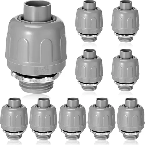Vista 9 de Maitys Conector hermético de líquido de 1/2 pulgada, accesorios de conducto eléctrico de PVC, conector de conducto flexible recto de 180 grados