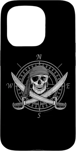 Vista 14 de Pirate Skull and Cutlasses Compass Distressed Case for iPhone 17