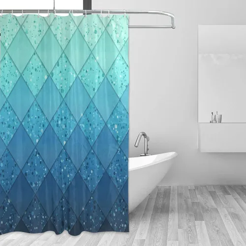 Vista 42 de MNSRUU Fabric Shower Curtain, Flowers and Butterflies Pink Waterproof Polyester Curtains with Hooks for Home Bathroom Decorative
