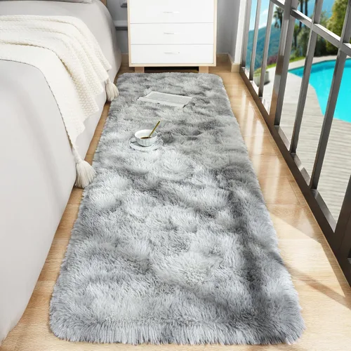 Vista 39 de Foxmas Alfombras de Área Suaves y Esponjosas para Dormitorio, Habitación de los Niños, Alfombra de Guardería de Felpa Peluda, Alfombras Peludas