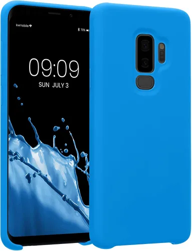 Vista 142 de kwmobile Funda compatible con Samsung Galaxy S9 - Funda de silicona TPU con acabado suave - Blue Reef