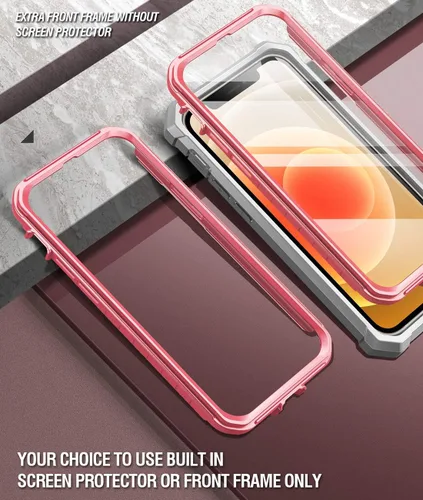 Vista 4 de Poetic Guardian Series - Funda para iPhone 12 mini de 5.4 pulgadas, híbrida de cuerpo completo, reforzada a prueba de golpes, resistente