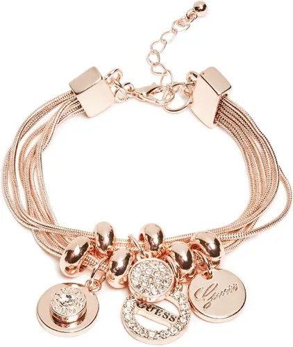 Vista 2 de GUESS Factory Pulsera de abalorios para mujer tono dorado NS