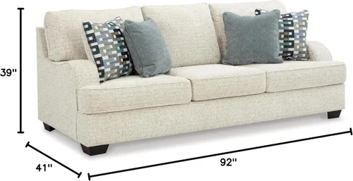 Vista 3 de Signature Design by Ashley Sofá casual Valerano para sala de estar, color beige
