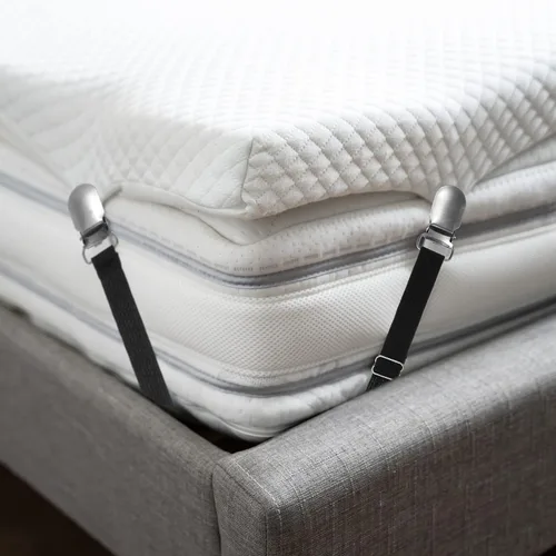 Vista 4 de Boao 24 correas de clips para sábanas de cama, resistentes y ajustables, soporte de cama ajustable, sujetadores de sábana de esquina para el hogar