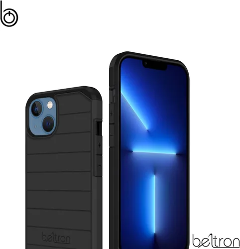 Vista 9 de BELTRON Funda con clip para cinturón para iPhone 14, iPhone 13, funda híbrida delgada de protección completa y funda de clip de cinturón giratoria