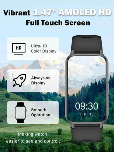 Vista 6 de KPEP AMOLED Fitness Watches for Women Men with Stress Blood Oxygen Heart Rate Monitor Sleep Tracking 110+ Sport Modes Fitness Tracker Watch Calorie