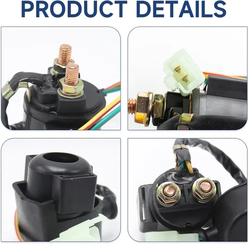 Vista 4 de Relé de arranque solenoide para fabricación china 50 cc 70 cc 90 cc 100 cc 110 cc 125 cc CUATRICICLO, MOTO ENDURO, KARTINGS, MINIMOTOS, CHOPPER