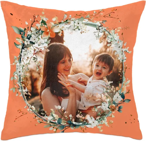 Vista 26 de Funda de almohada personalizada para mamá, funda de almohada cuadrada para el día de la madre, decoración de 16 pulgadas, vegetación
