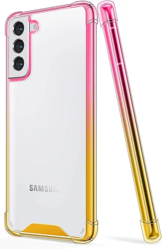 Vista 10 de Funda para Galaxy S21 Plus - Funda protectora delgada transparente con degradado para Samsung Galaxy S21 Plus de 6.7 pulgadas 2021 (rosa azul)