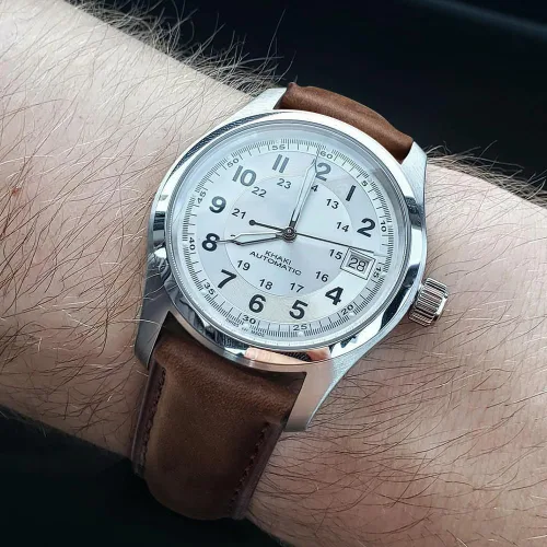 Vista 3 de Ritche Correas de Reloj de Cuero de Liberación Rápida Regalo de Navidad, Correas de Reloj Genuinas para Hombres y Mujeres, Correa de Reloj de Cuero