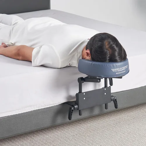 Vista 6 de Reposacabezas de masaje para cama, almohada boca abajo, almohada ajustable de espuma viscoelástica para dormir, almohada boca abajo después