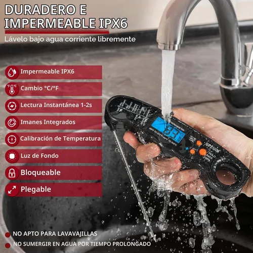 Vista 5 de Meat Thermometer Digital Instant Read, Food, Cooking, Grilling
