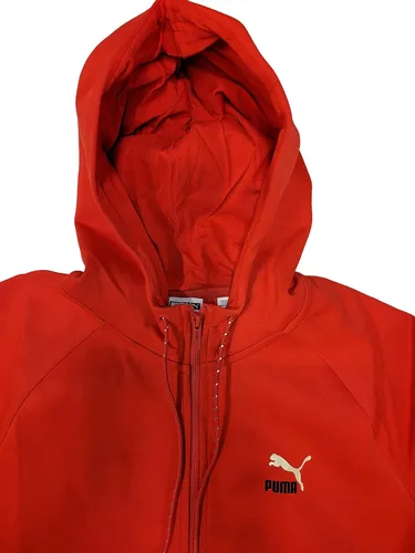 Vista 3 de PUMA Sudadera con capucha High Risk Red Classics Tech FZ para hombre DK, Rojo -, Mediana
