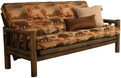 Vista 8 de Kodiak Furniture Colchón de futón de resorte de 8 pulgadas, tamaño matrimonial, colchón para sofá cama, lino aguamarina, marco no incluido