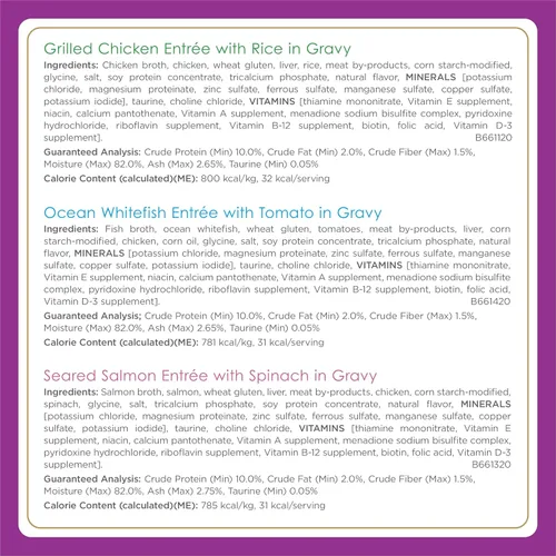 Vista 6 de Purina Fancy Feast Gourmet - Paquete variado de alimentos húmedos para gatos, colección Petites Gravy, tinas separables, 24 porciones