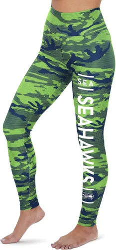 Vista 159 de Zubaz NFL Mallas para mujer de longitud completa de cintura alta básica 1.0
