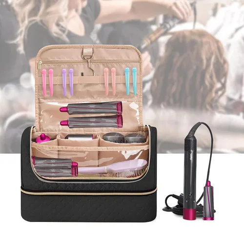 Vista 7 de Yarwo Nueva funda de viaje compatible con Airwrap i.d.Multi-styler completa Negro