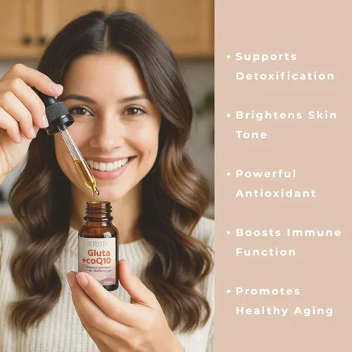 Vista 5 de xrim Gluta+CoQ10 - Glutatión liposomal con CoQ10, ácido alfa lipoico, PQQ y riboflavina Apoyo de energía antioxidante y celular - 30 porciones