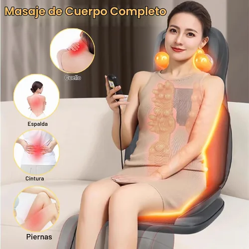 Vista 11 de Masajeador de espalda Shiatsu con calor, cojín de masaje eléctrico para el cuerpo Negro