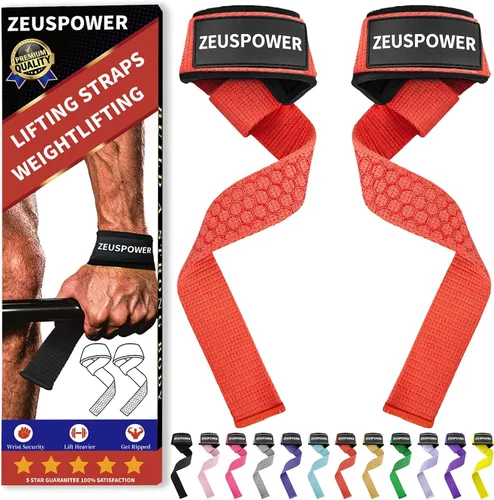 Vista 10 de Lifting Straps Wrist Straps for Weightlifting Gym Straps Weight Lifting Deadlift Workout Women Men Dumbbell Straps for Hand RDL Strap Exercise