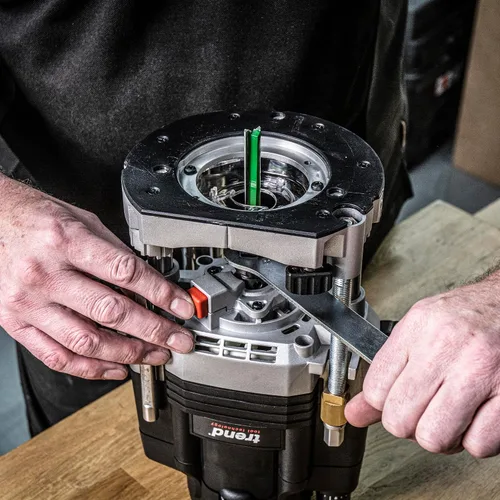 Vista 10 de Trend Router de inmersión T8 de modo dual de 3-1/4 HP con pinza de 1/2 pulgada, velocidad variable, mesa de enrutador compatible con sistema