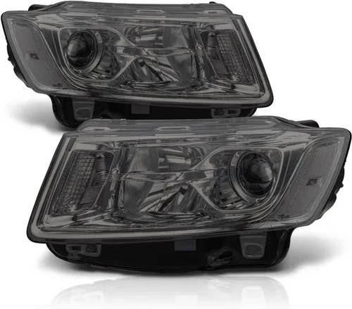 Vista 11 de M-AUTO Conjunto de faros delanteros de proyector con bombillas halógenas compatible con Jeep Grand Cherokee 14-16 Pre Facelift, faros estilo OE