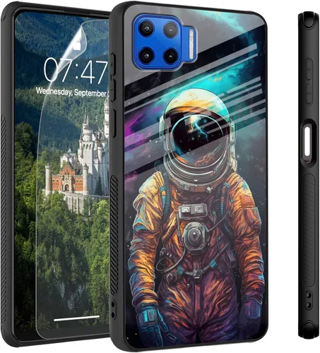 Vista 37 de Funda para Motorola Moto Edge 2022, cubierta trasera de vidrio templado con protector de pantalla, protección a prueba de golpes para Motorola Moto